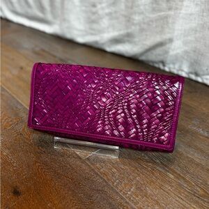 Cole Haan - Woven Magenta Clutch